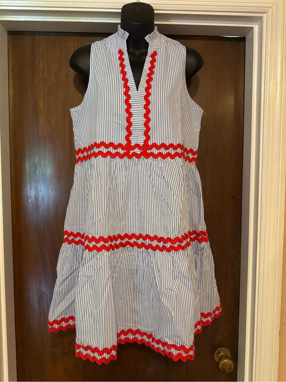 Cute Red, White and Blue Dress -size S - perfect for 4th of July or any occasion
